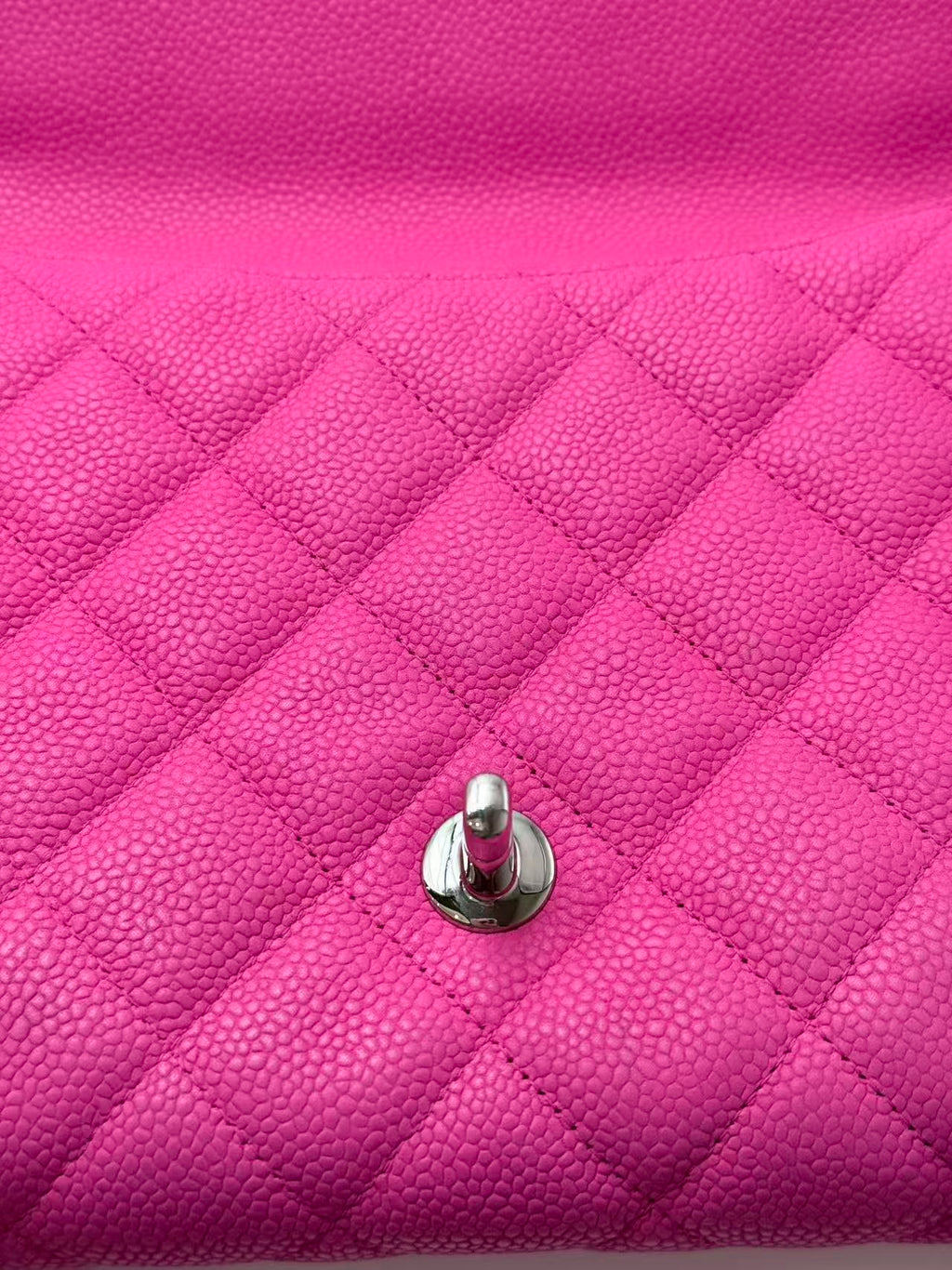 Chanel Pink Caviar Leather CF Shoulder Bag.
