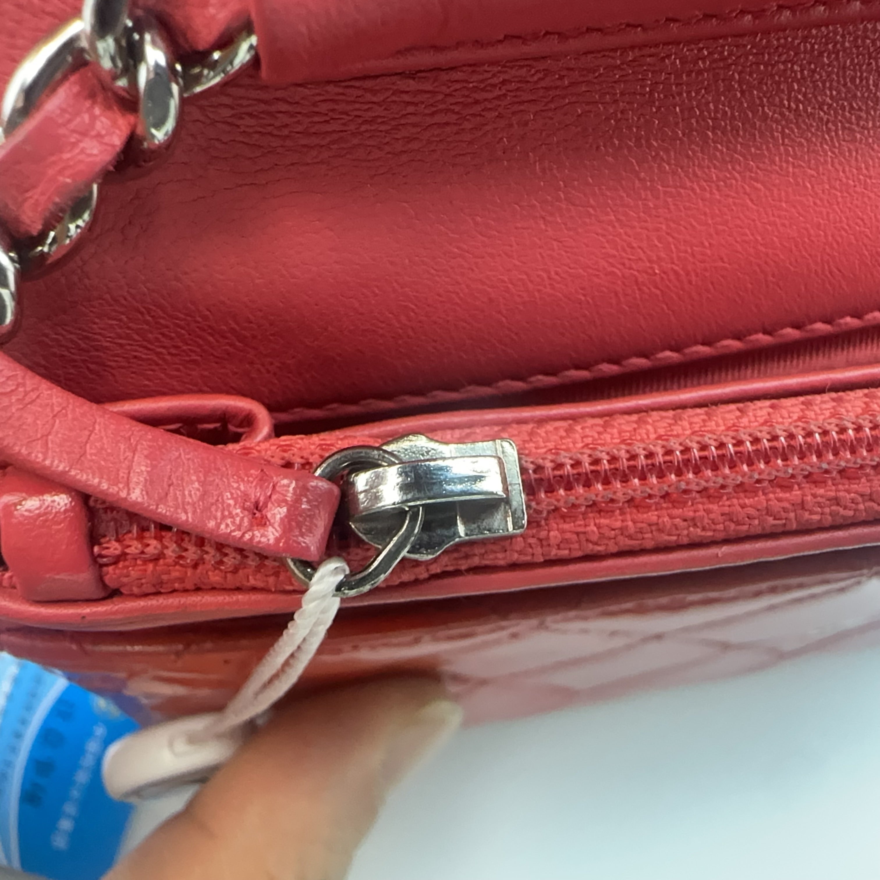 Chanel Orange Patent Leather WOC Chain Bag.