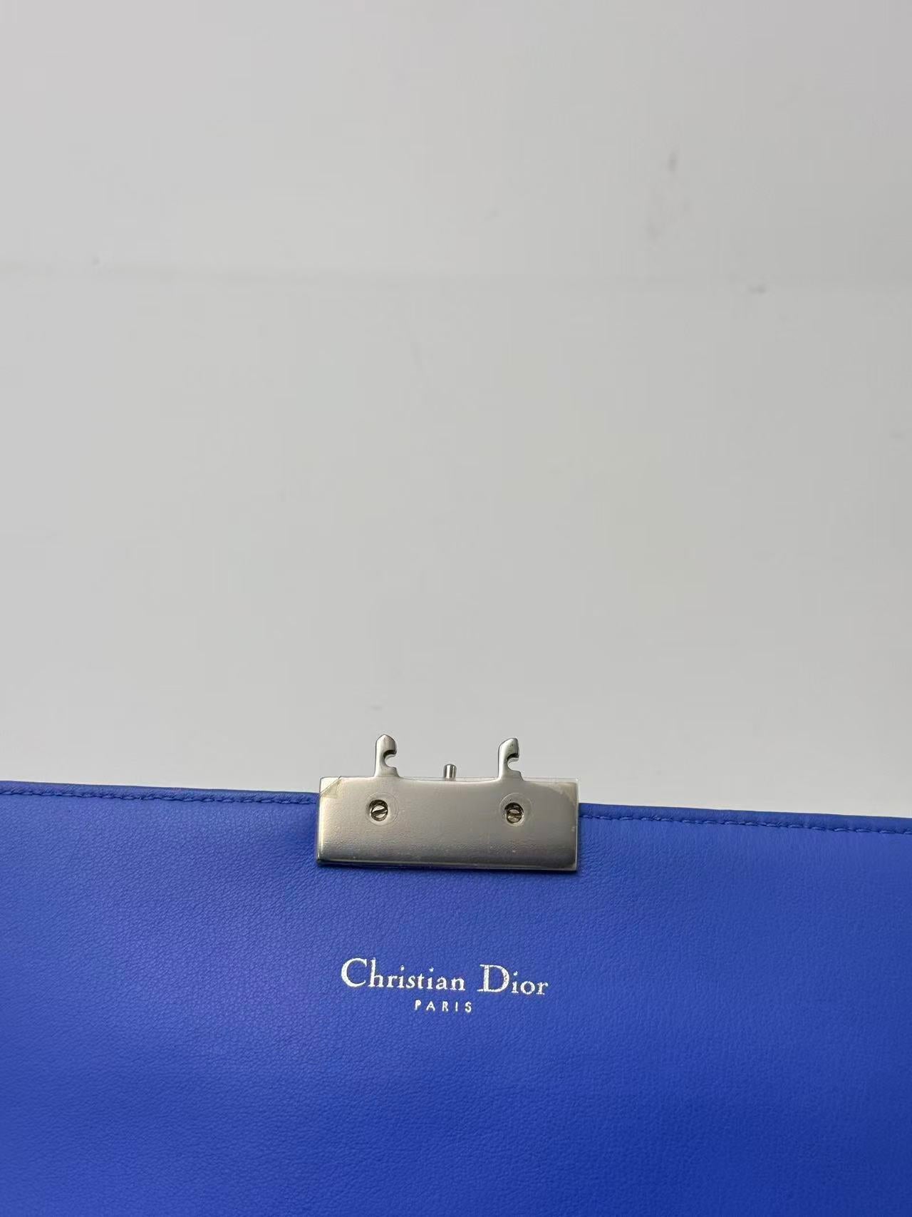 Dior blue patent leather WOC chain bag.