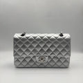 Chanel Silver Medium Double-Hinged CF Chain Bag