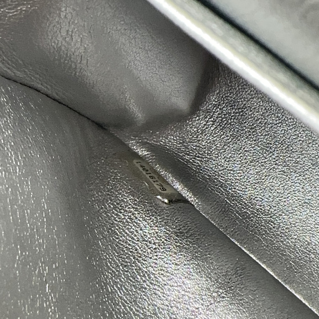 Chanel Silver Medium Double-Hinged CF Chain Bag