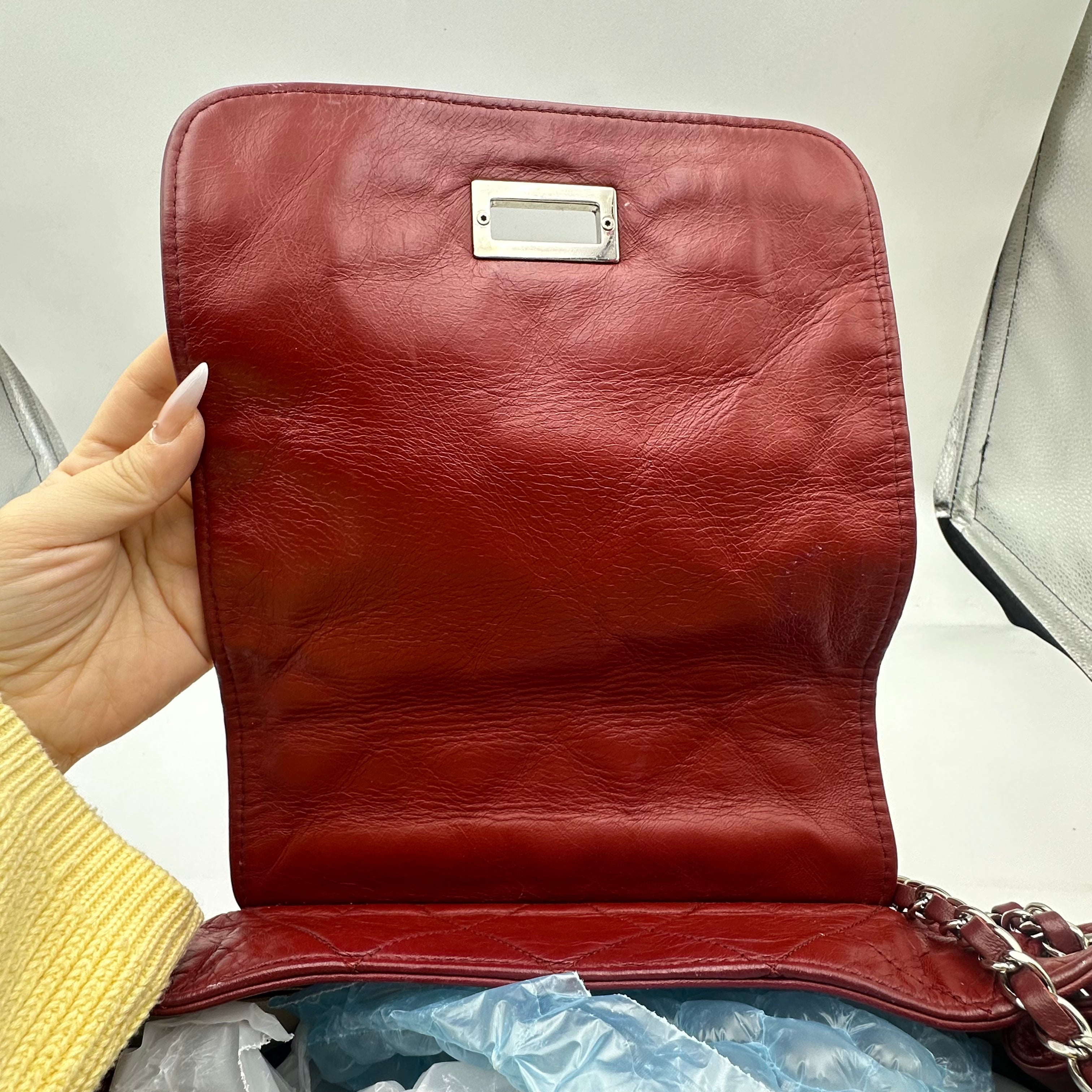 Chanel Red 2.55 Clutch Shoulder Bag