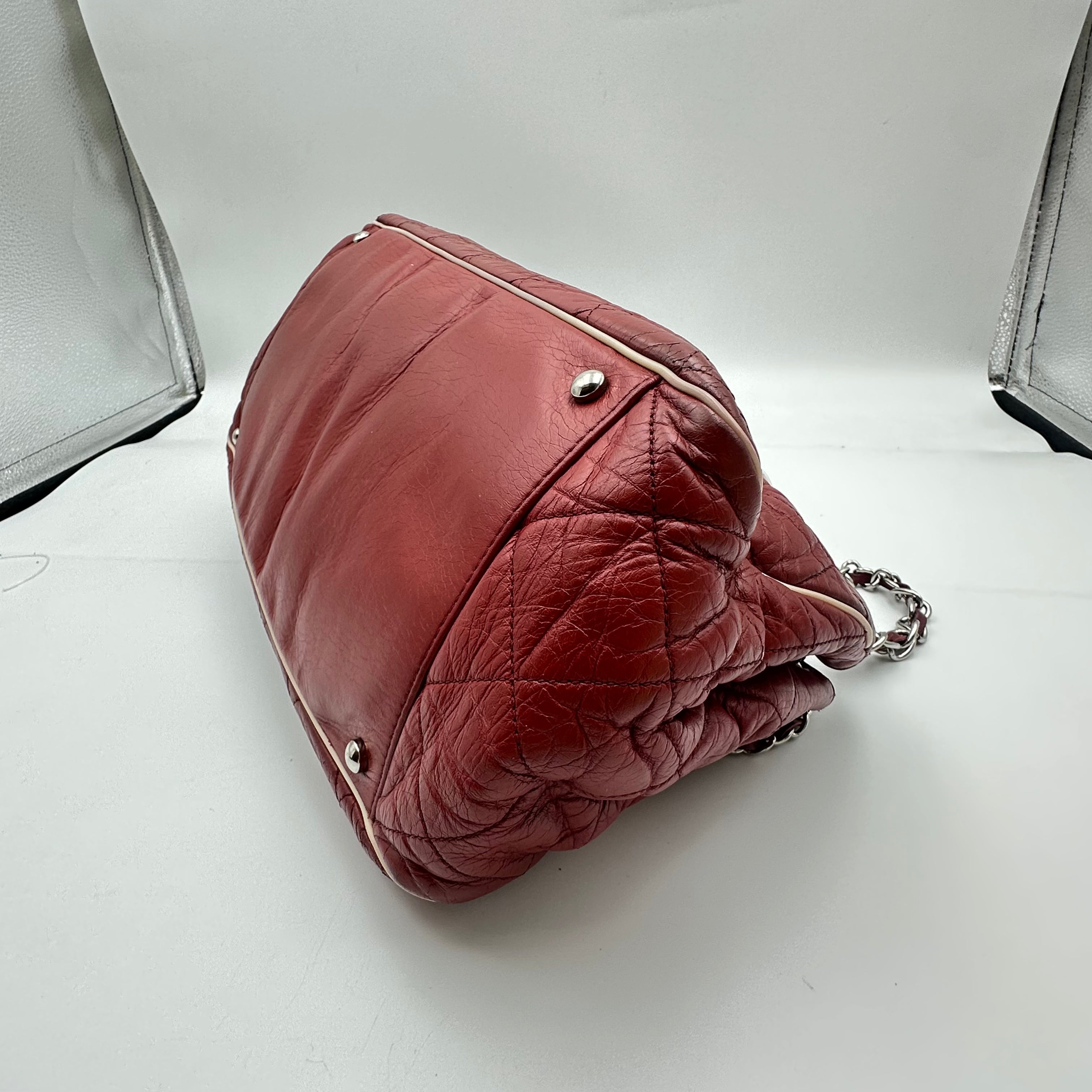 Chanel Red 2.55 Clutch Shoulder Bag